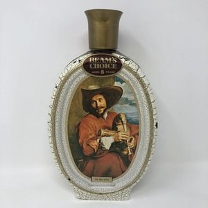 Vintage Jim Beam Decanter Bag Piper Van Dyck Bourbon Whiskey 4/5 Quart 9.5" inch